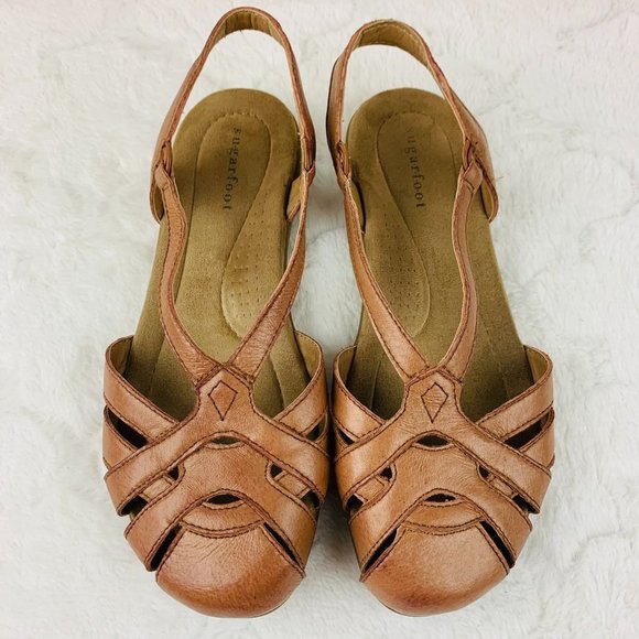 Sugarfoot Brown Leather Sandals I Women's Size 10 - Picture 3 of 7